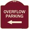 Signmission Overflow Parking with Left Arrow Heavy-Gauge Aluminum Architectural Sign, 18" x 18", BU-1818-23516 A-DES-BU-1818-23516 - alternate 1